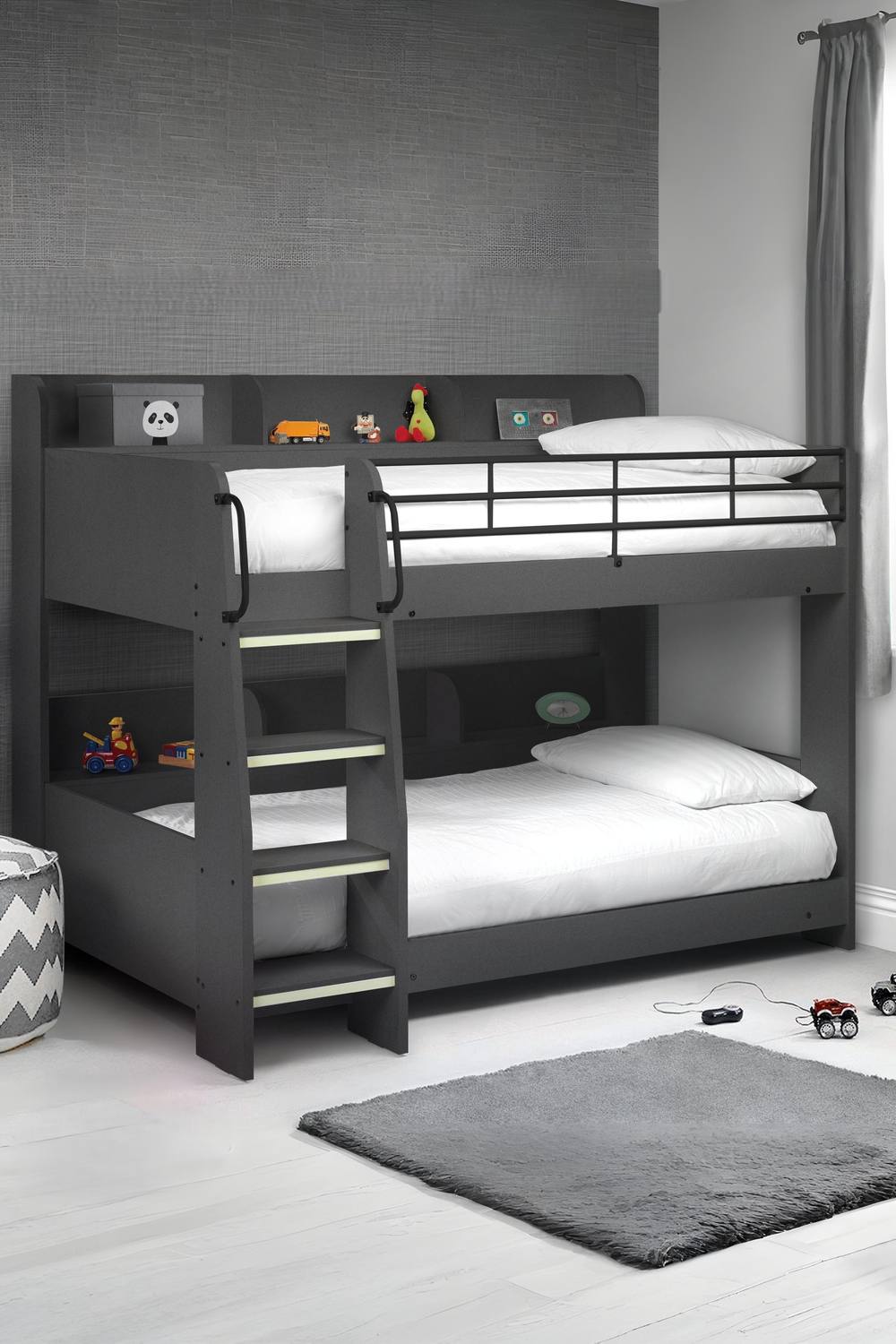 Julian Bowen Domino Bunk Bed in Dark Grey