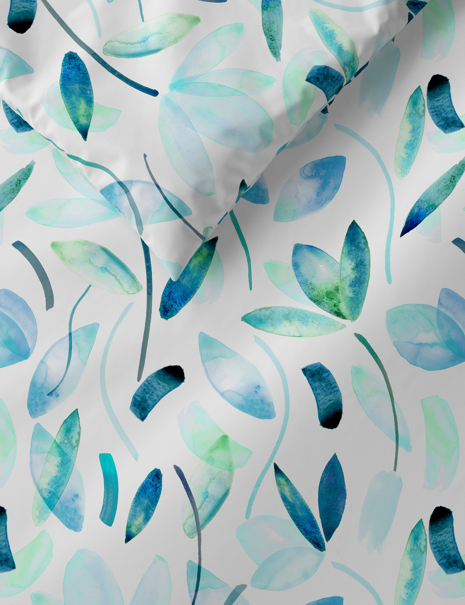 M&S Pure Cotton Watercolour Floral Bedding Set