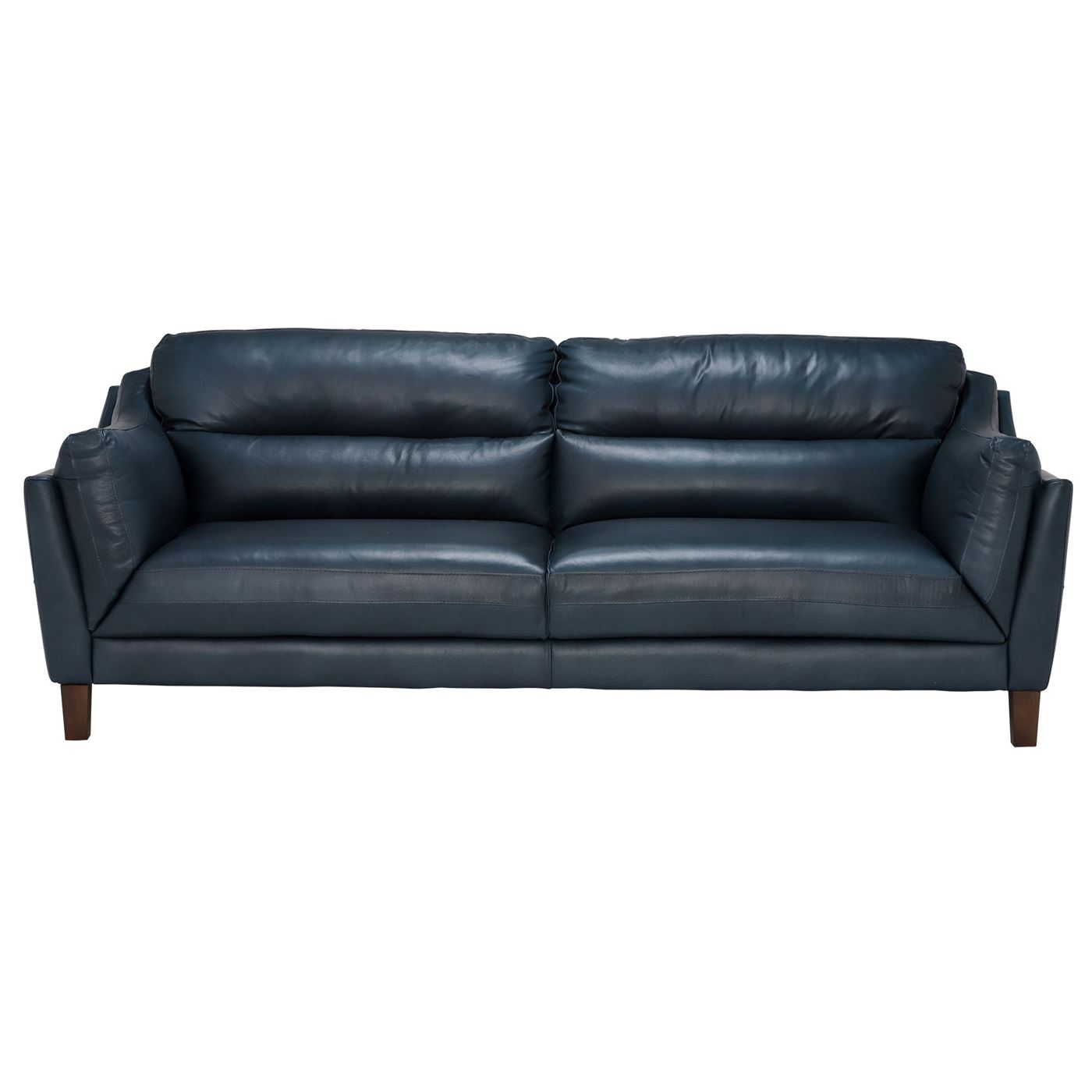 Luca Leather Sofa, Indiana Teal