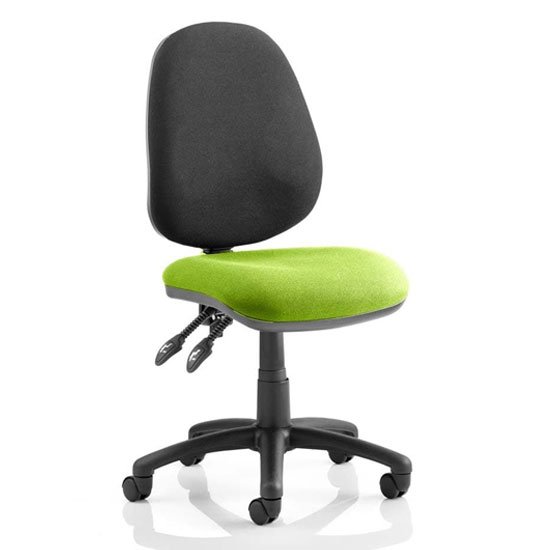 Luna II Black Back Office Chair In Myrrh Green