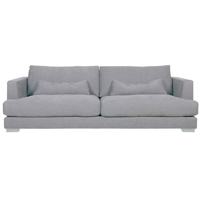 Flavin 3 Seater Sofa, Light Grey