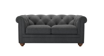 Patrick 2 Seat Sofabed in Charcoal Brushed Linen Cotton - sofa.com