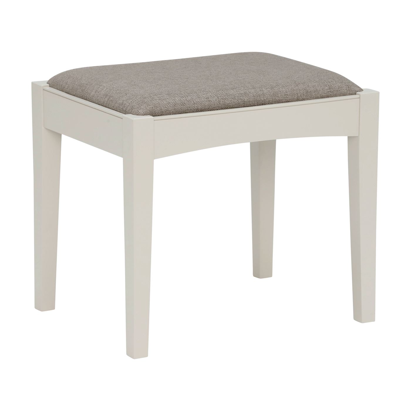 Carrington Soft Grey and Oak Stool, Pebble Grey