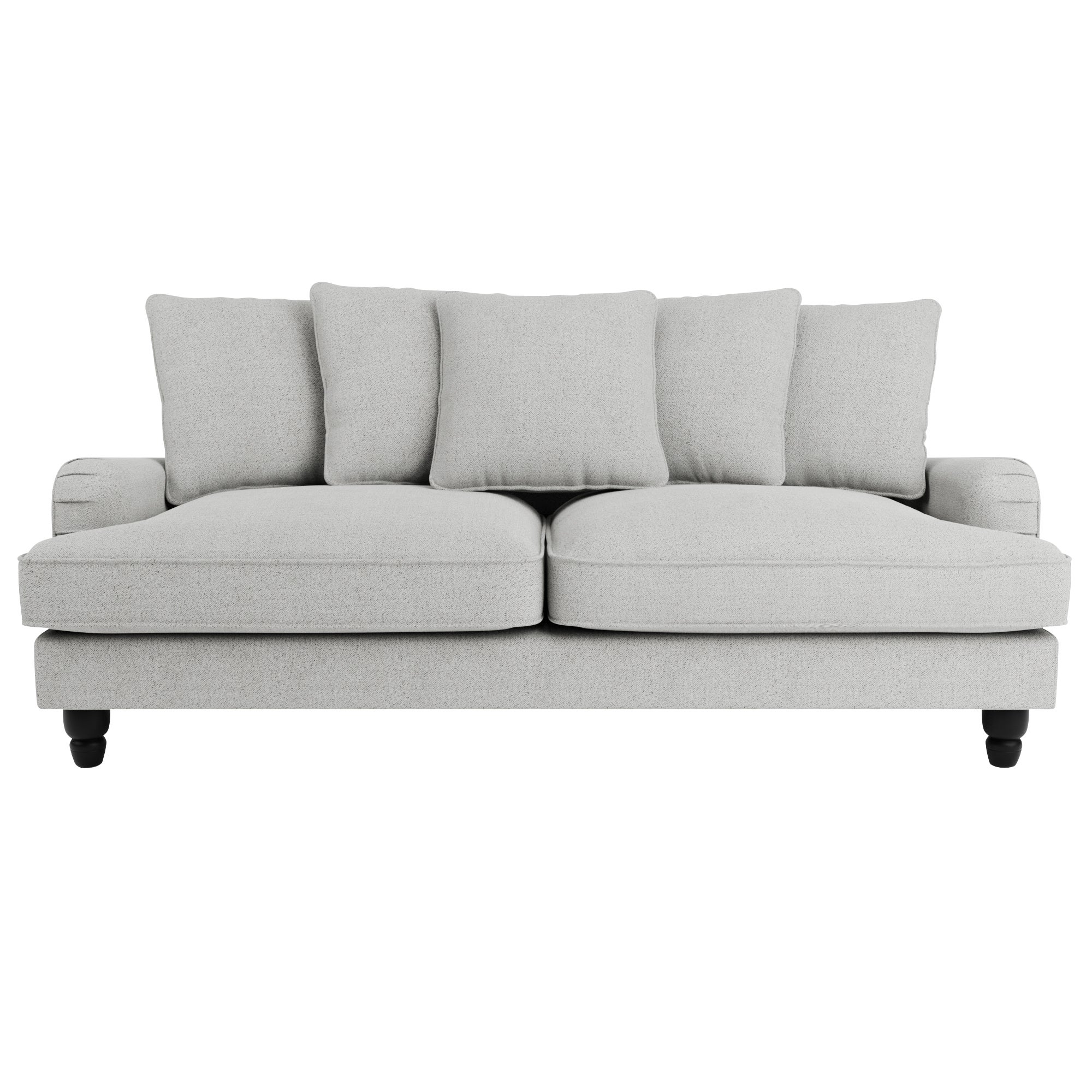 Beatrice Boucle Scatter Back 3 Seater Sofa Grey