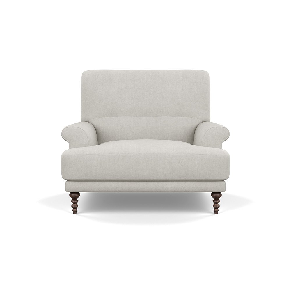 SCP Oscar Informal Armchair Capelo Linen-Cotton Sea Salt Walnut Feet