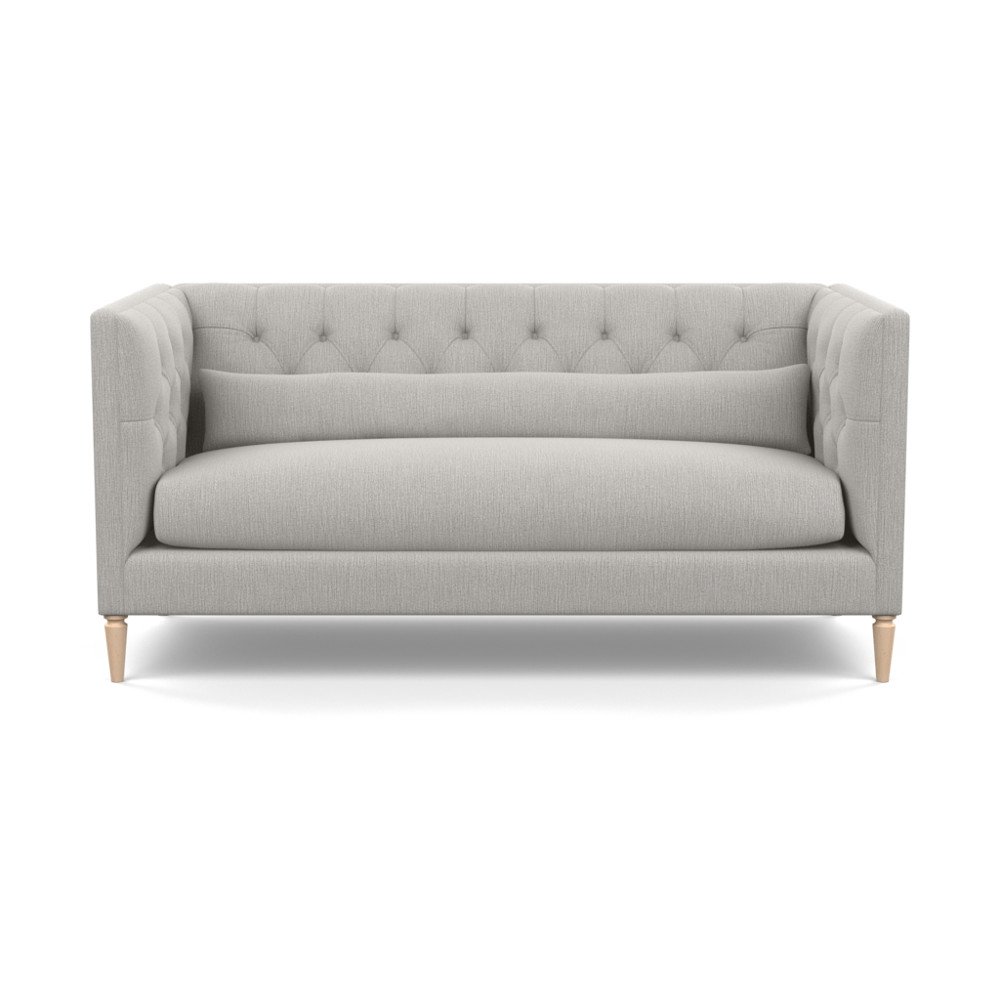 Heal's Balmoral 3 Seater Sofa Smart Linen Mix Silver Natural Feet