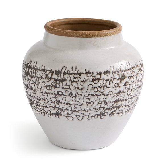 Wiggle Pattern Reactive Glaze Vase 3