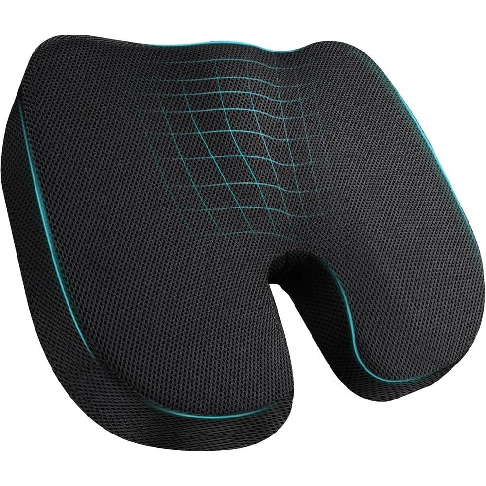 SPETLEK Orthopaedic Memory Foam Seat Cushion Pillow in Black