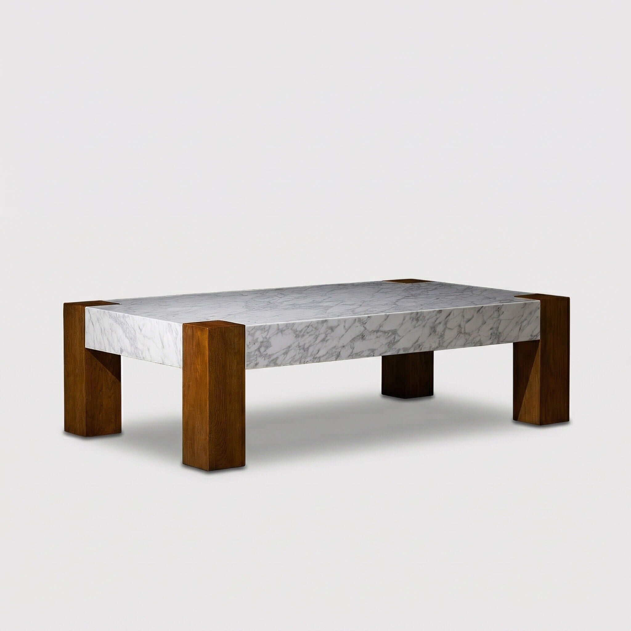 Timothy Oulton Junction Coffee Table 140x80cm, Neutral Marble | Barker & Stonehouse