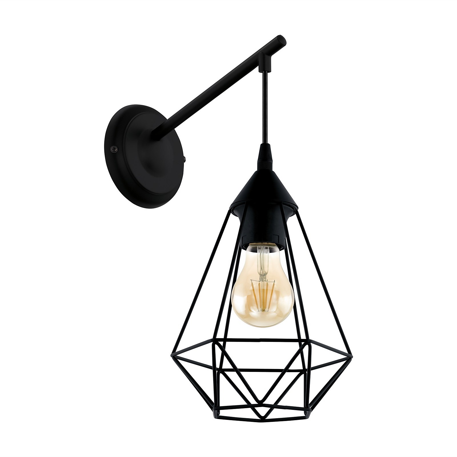 Eglo Tarbes Geometric Black Steel Wall Light