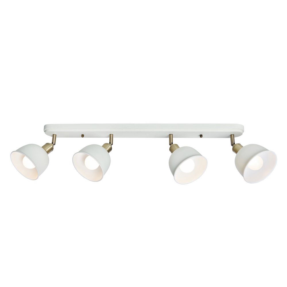Dale Galley 4 Light Adjustable Spotlight Bar, Satin Ivory