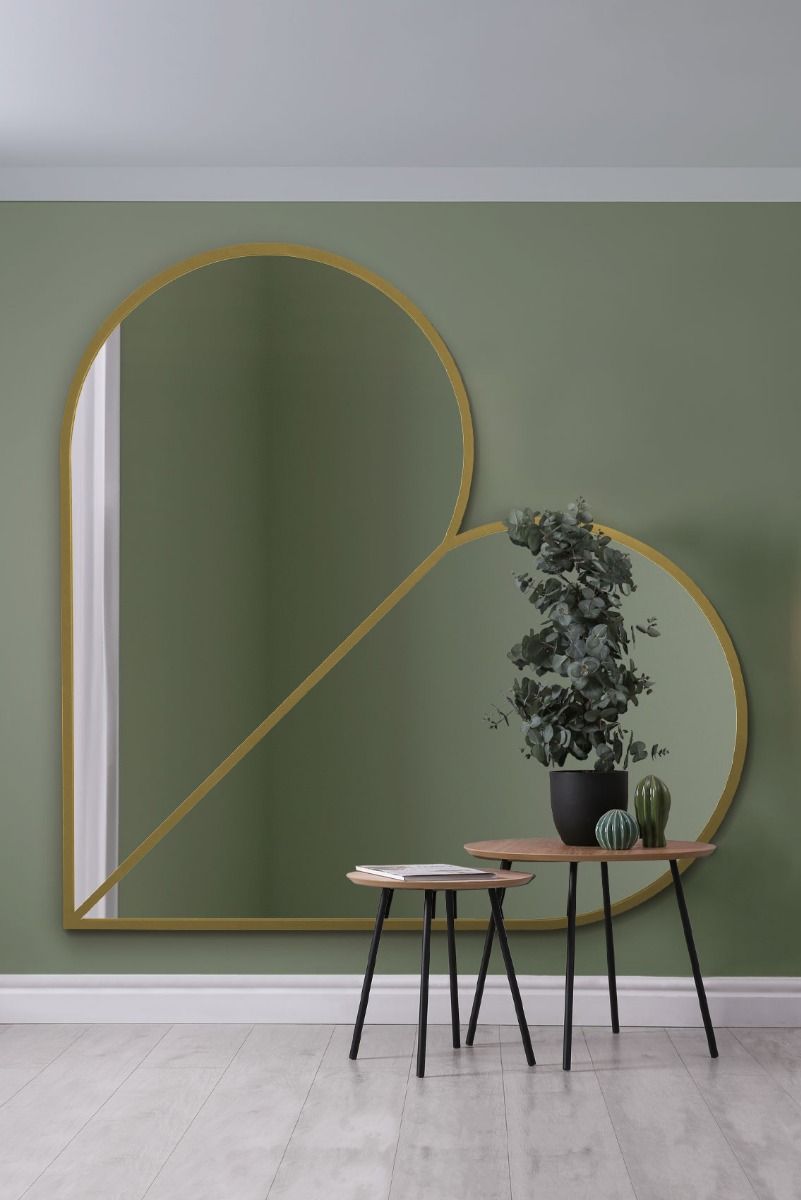 MirrorOutlet Gold Metal Framed Heart Shaped Leaner/Wall Mirror (180CM X 180CM) 6