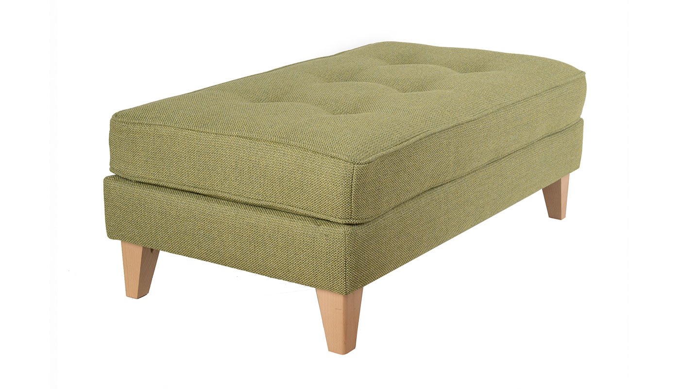 Heal's Mistral Footstool Varese Velvet Terracotta Black Feet