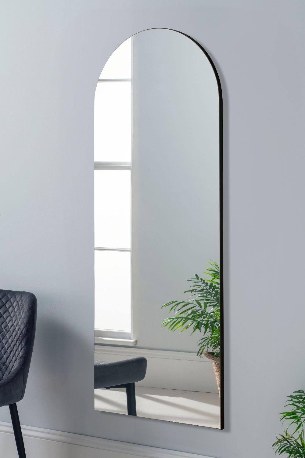Yearn Mirrors Minimal Arch Black Full Length Mirror 150x60cm