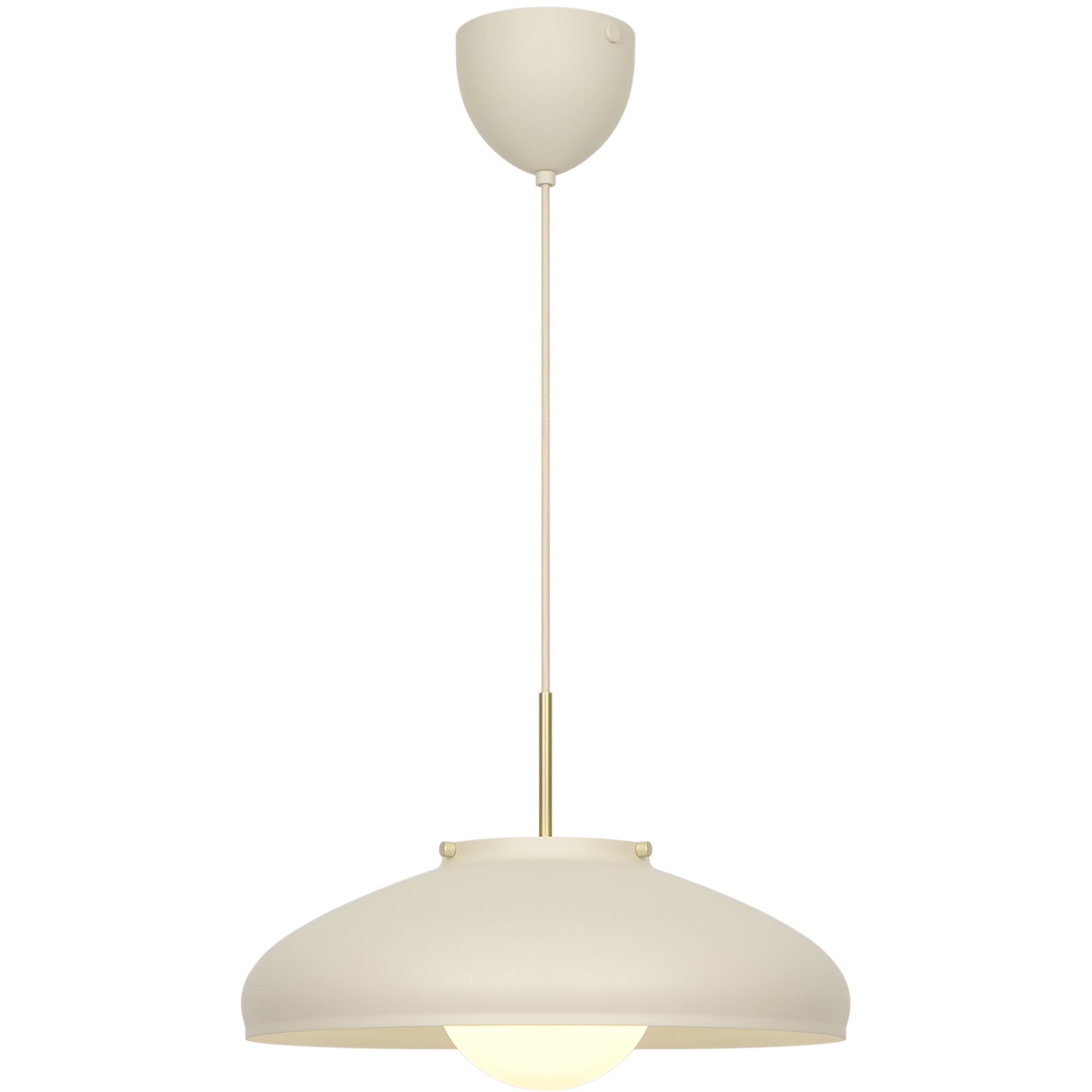 Nordlux Premium Indoor Pendant Light Beige Metal E14 Glass Shade - Mains Powered, IP20