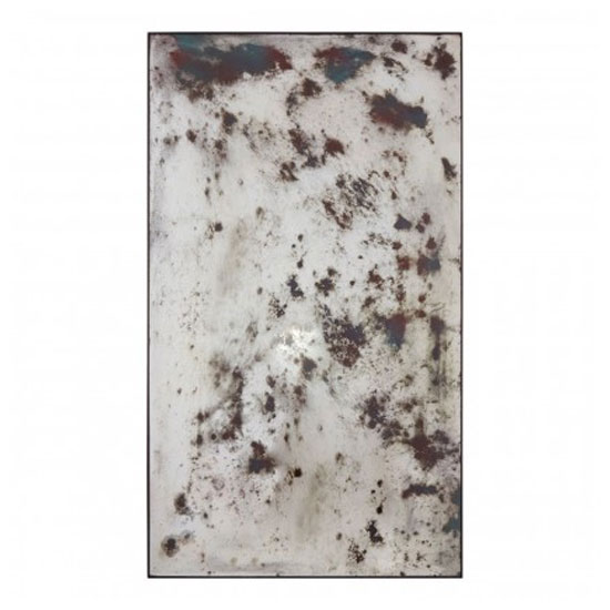 Raze Abstract Wall Bedroom Mirror In Antique Silver Frame
