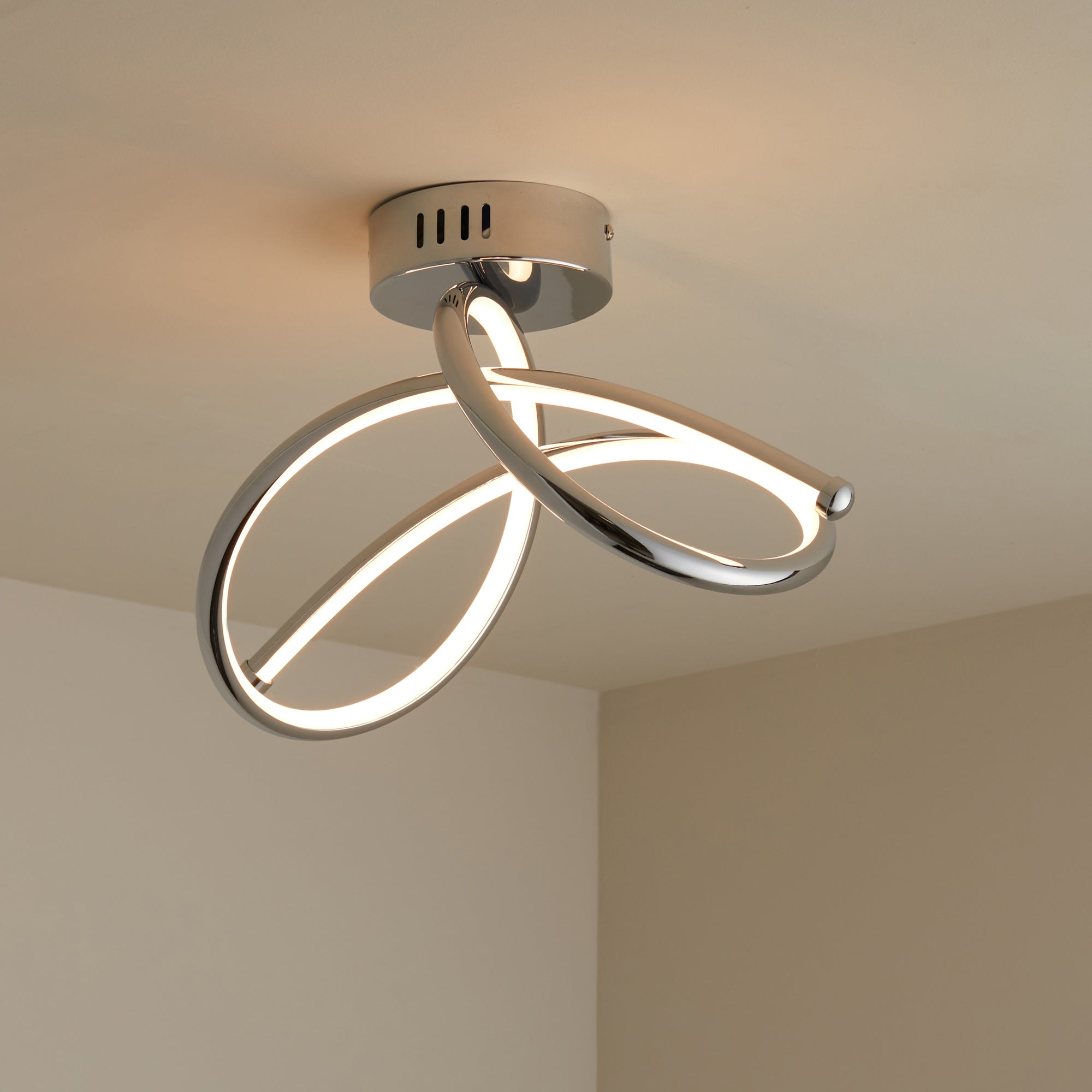 Berlin Dimmable LED Ceiling Fitting Chrome