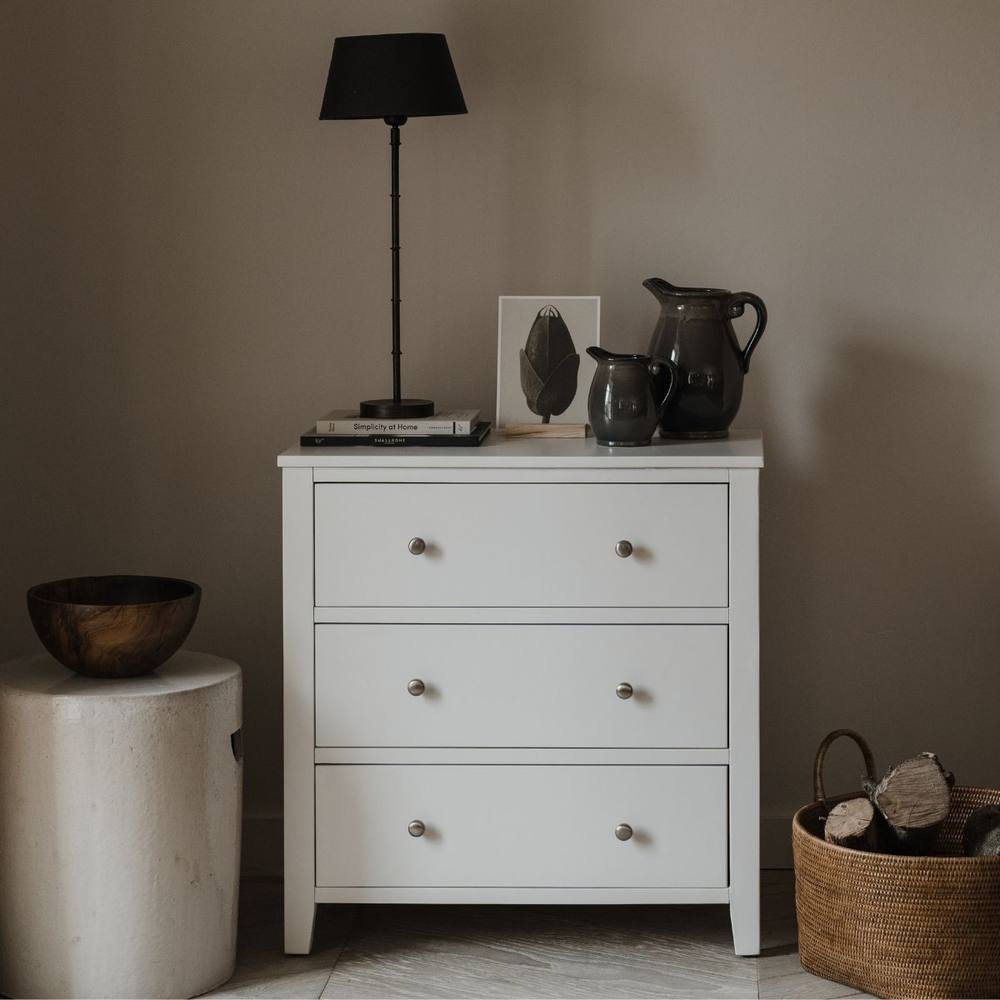 Statement Furniture Brooklyn 3 Drawer Chest of Drawers in White