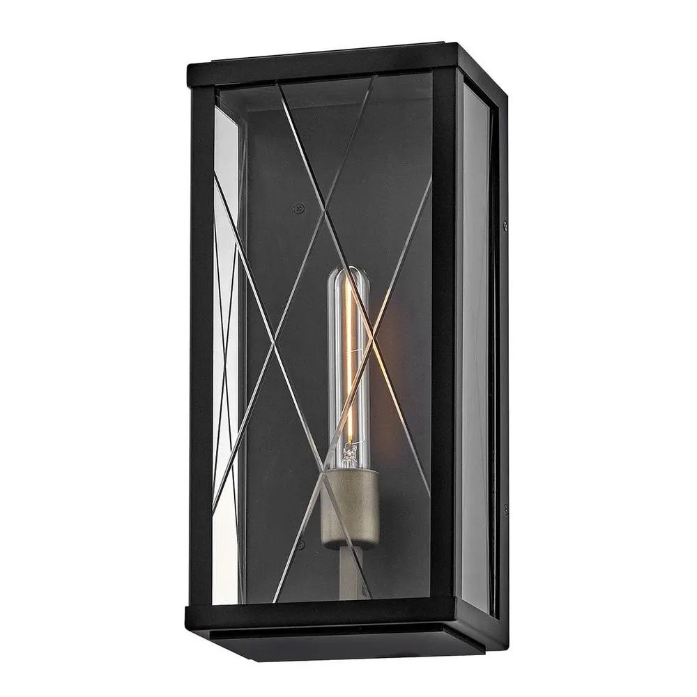 Netlighting Monte Medium Flush Wall Lantern Black IP44 6