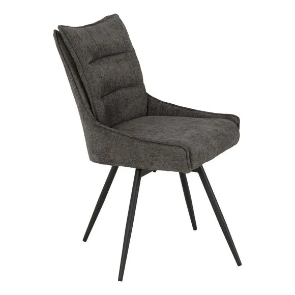 Lewis Set of 2 Swivel Dining Chairs, Fabric 5