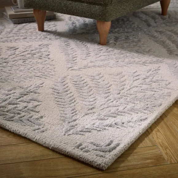Fern Viscose and Wool Rug 3