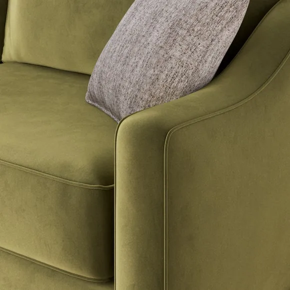 Hugo Velvet 3 Seater Corner Chaise Sofa 4