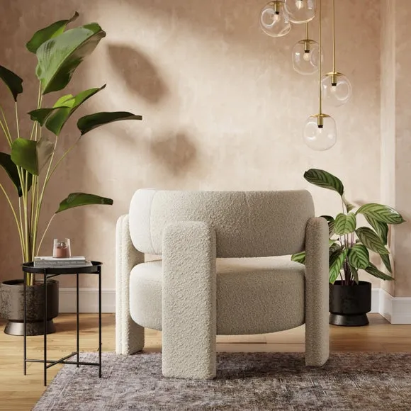 Hailey Chunky Tonal Boucle Accent Chair 2
