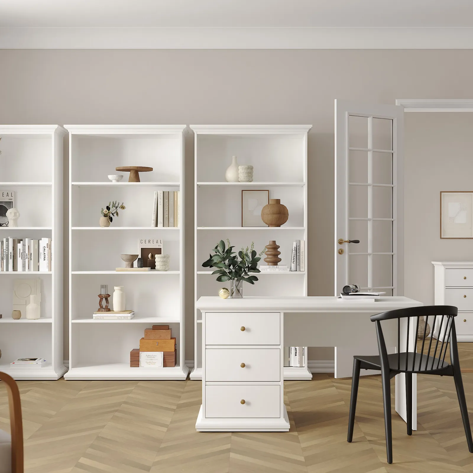 Furniture To Go Paris Tall Bookcase in White 6