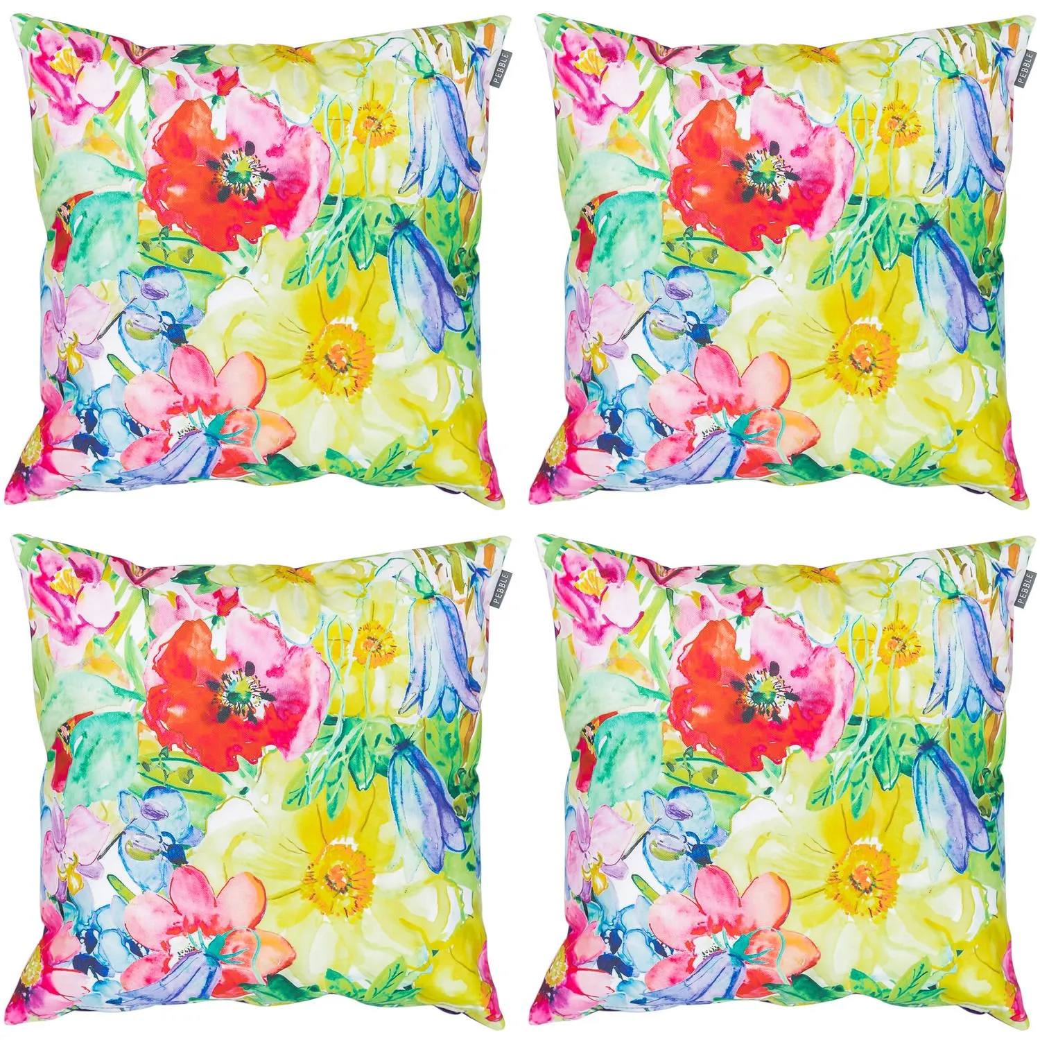 icon Painterly Floral Outdoor Cushion (Set of 4) - Purple
