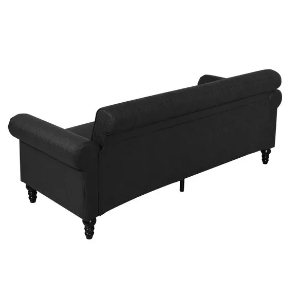 Greta Faux Leather 3 Seater Sofa 6