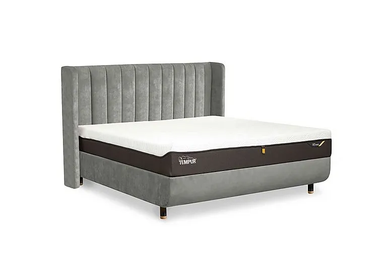 Arc Disc Bed Frame with Lodret Headboard - King Size - Natural Ash