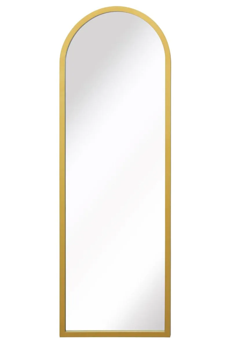 MirrorOutlet Gold Metal Framed Arched Wall Mirror 47" X 16" (120CM X 40CM) 3