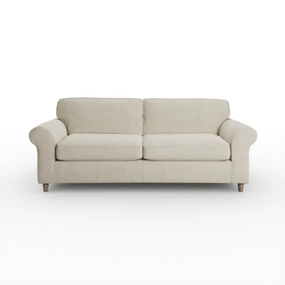 Flori Tonal Plush Chenille 4 Seater Sofa 6