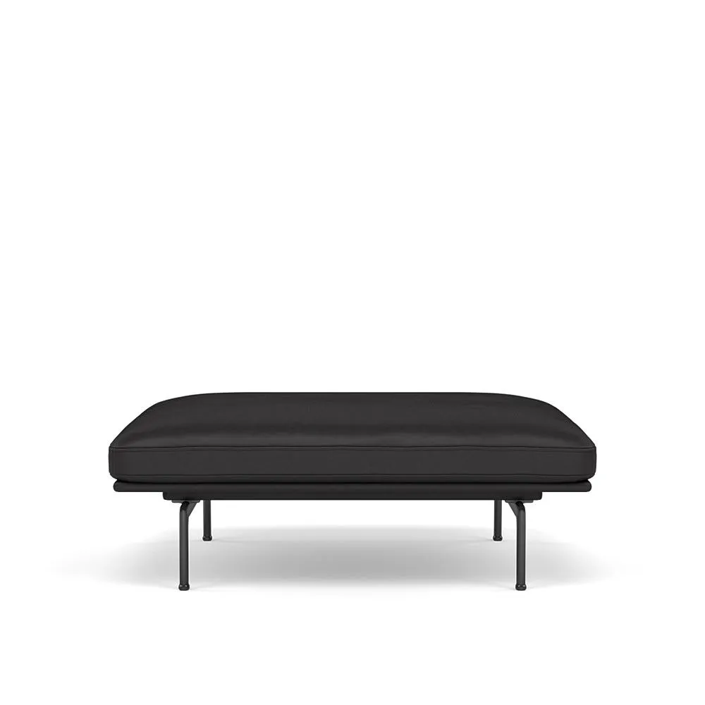 Muuto Outline Pouf Refine Leather Black 1