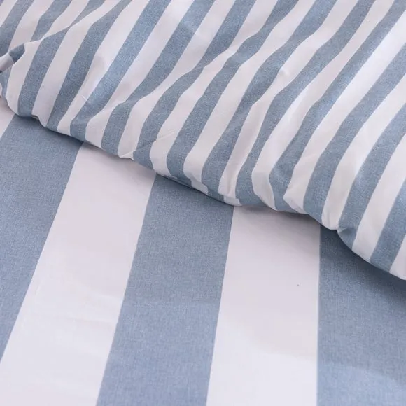 Kent Broad Stripe 100% Cotton Duvet Cover & Pillowcase Set 5
