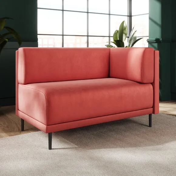Mae Corner Dining Bench, Matte Plush Velvet 2