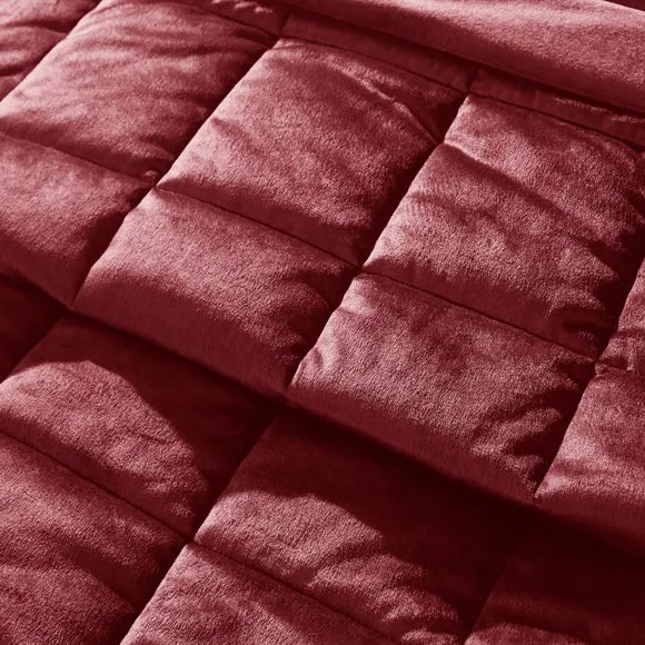 Catherine Lansfield Kingsley Matt Velvet Quilted Bedspread 2