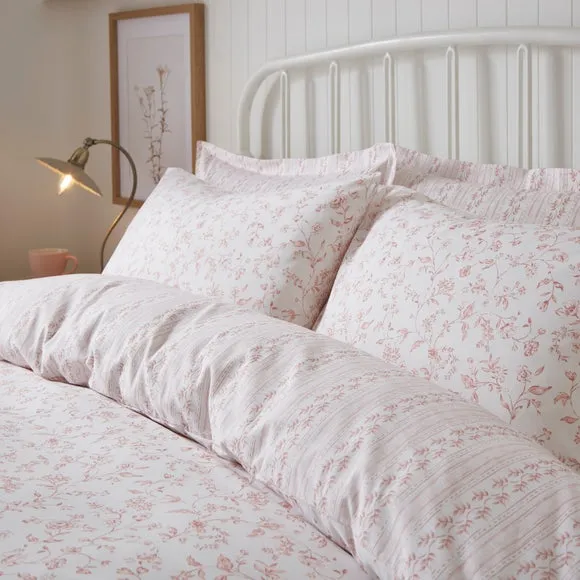 Floral Toile Polycotton Oxford Pillowcase 5