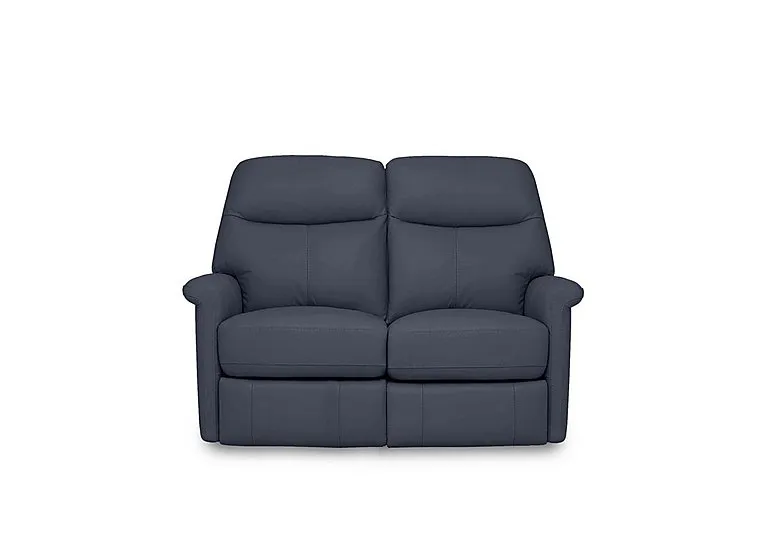 Compact Collection Lille 2 Seater Leather Sofa - BV Ocean Blue