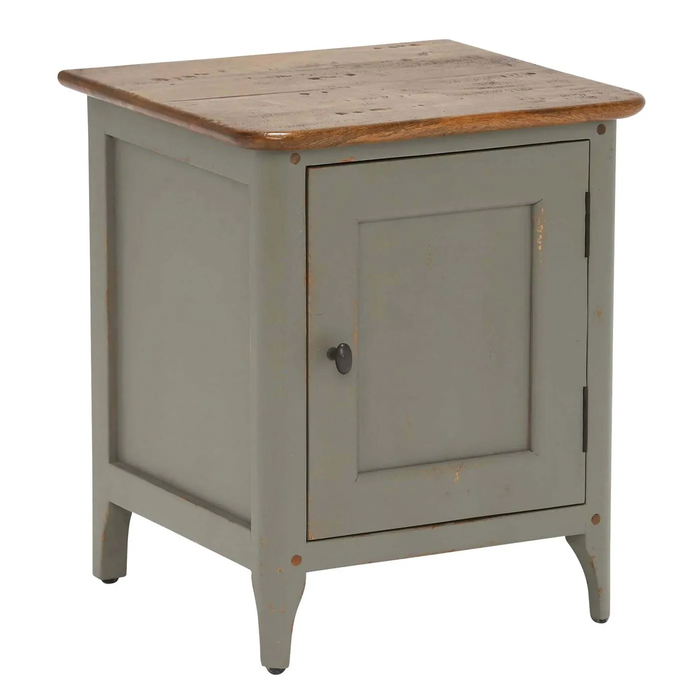 Maison Left Hand 1 Door Bedside, Albany and Moss Grey