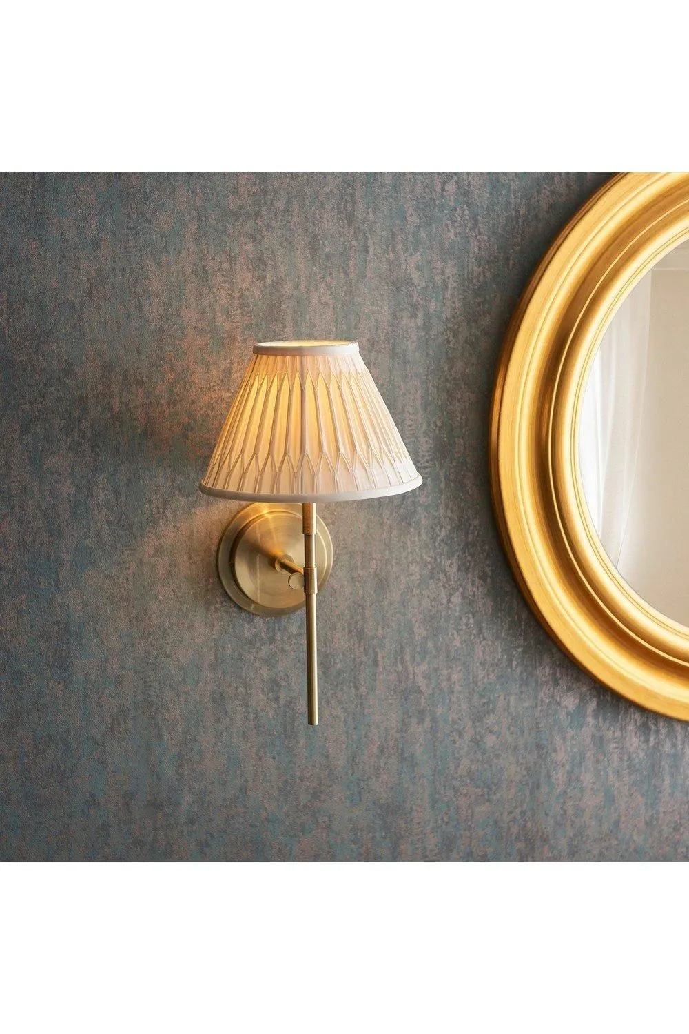 Netlighting Rennes Fitting Only Wall Lamp Antique Brass Plate in Gold 5