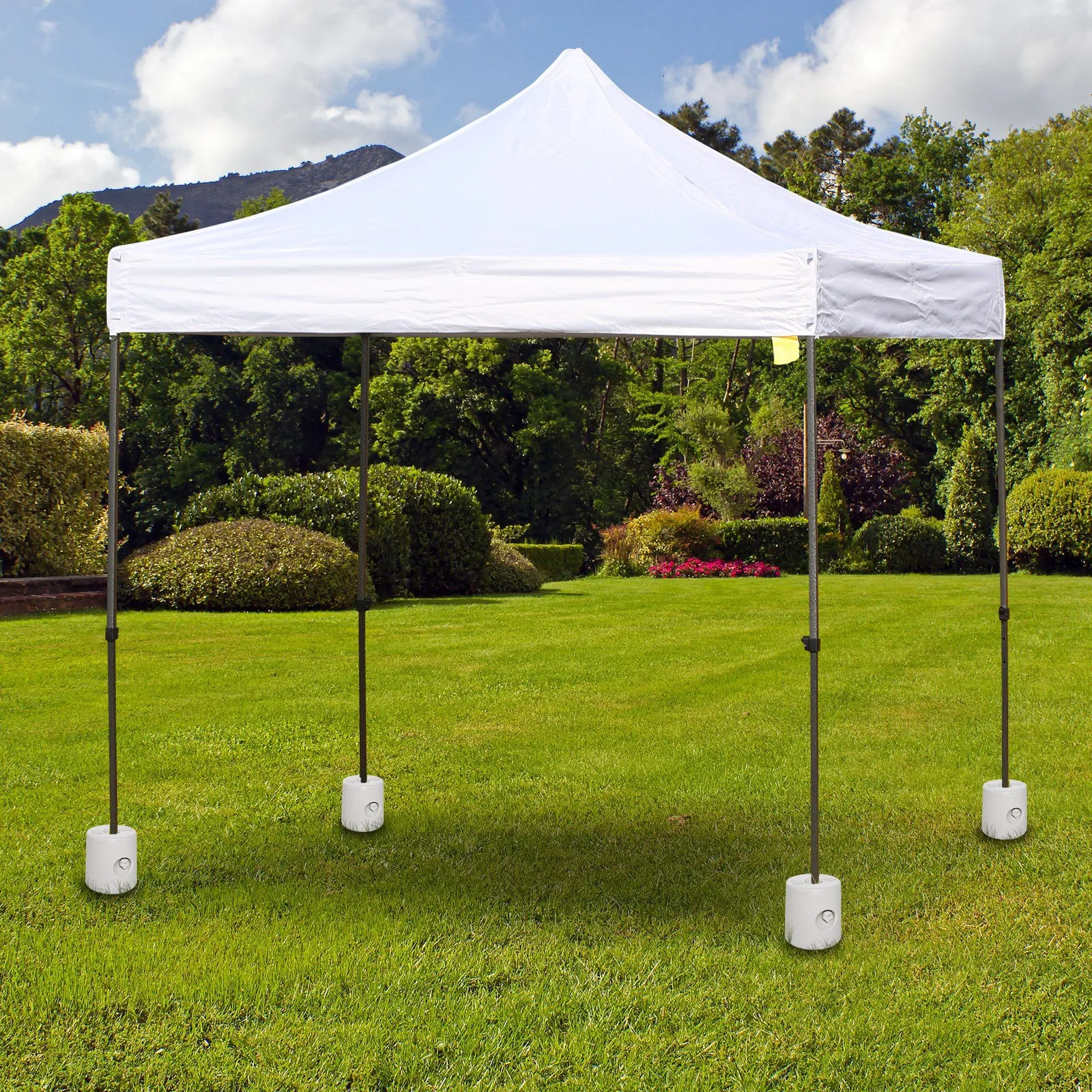 OUTSUNNY Tent Weight Base 4pcs Gazebo Foot Leg Anchor Weights Marquee in White