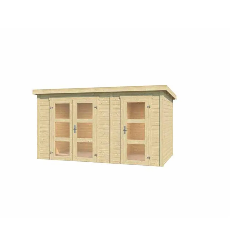 Lasita Maja Ltd Zambezi XL-Log Cabin, Garden Room, Home Office - L400xW259.7xH210.9 cm in Light Tan 2