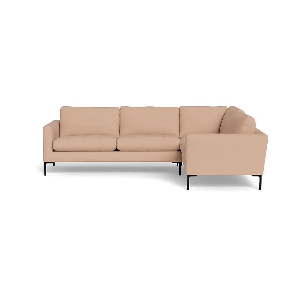 Heal's Eton Right Hand Facing Corner Sofa Capelo Linen-Cotton Rosedale Black Feet 1