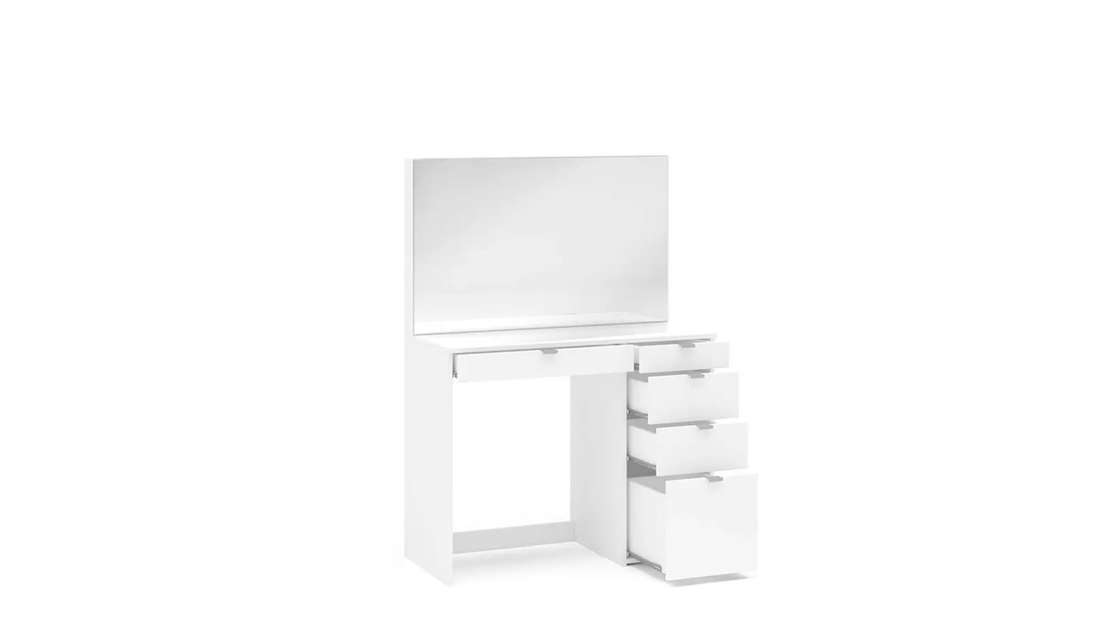 Birlea Ava 5 Drawer Dressing Table Black in White 6