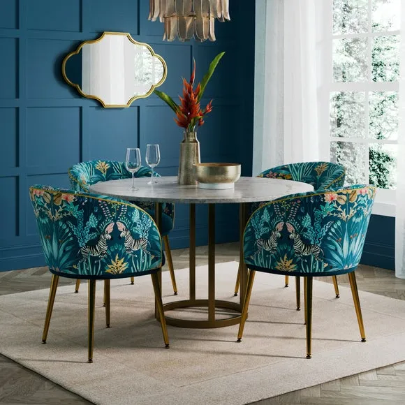 Bella Dining Chair, Utopia and Teal Velvet 2