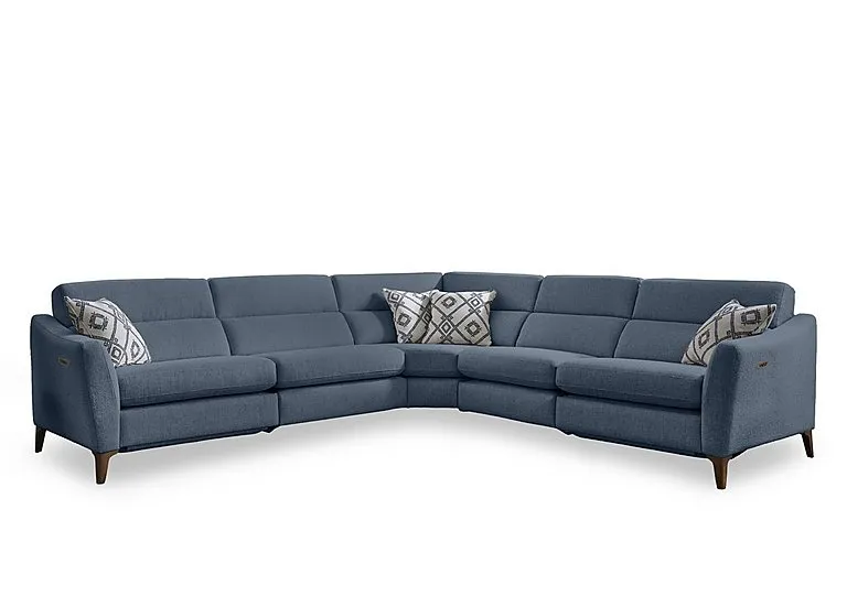 Moderna Large Power Recliner Corner Sofa with Power Telescopic Headrests