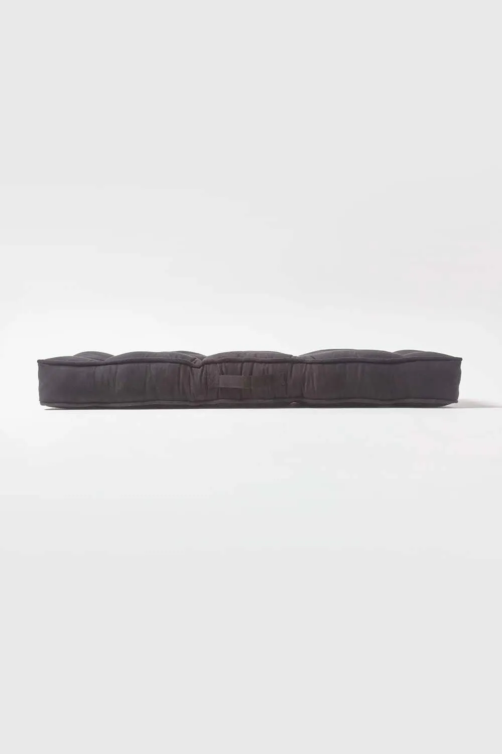 Homescapes Faux Suede 2 Seater Booster Cushion in Black 5