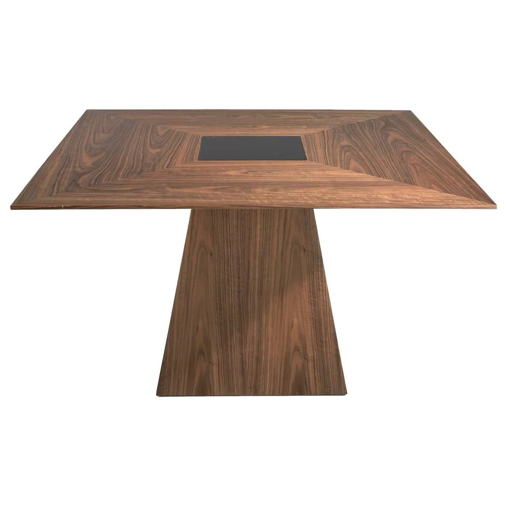 Angel Cerda Square Walnut Dining Table 150x150 cm Natural Walnut in Brown 6