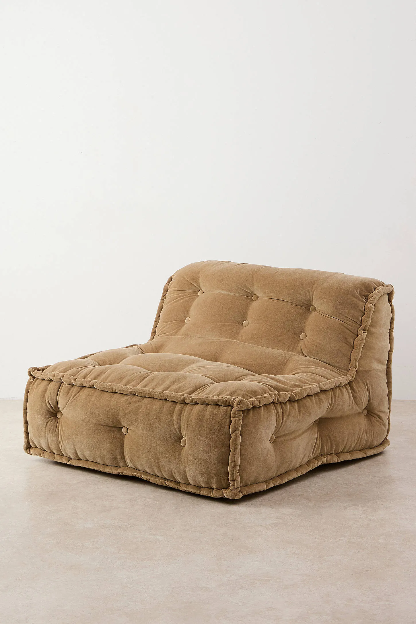Reema Velvet Two-Seater Floor Cushion - Brown 2